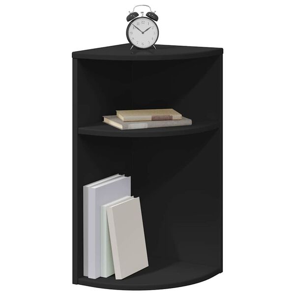 vidaXL Žurnalinis staliukas Juoda 29,6 x 29,6 x 60 cm Apdirbta mediena