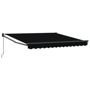 vidaXL Rankinė markizė 3 x 2,5 m Juoda 100% poliesteris
