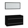 vidaXL Vonios kambario baldų komplektas, 3 dalių, juodos spalvos