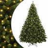 vidaXL Dirbtinė Sulankstoma Kalėdų Eglutė 210 cm 400 LED &Scaron;ilta balta
