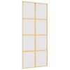 vidaXL Stumdomos durys, auksinės, 90x205cm, ESG stiklas ir aliuminis