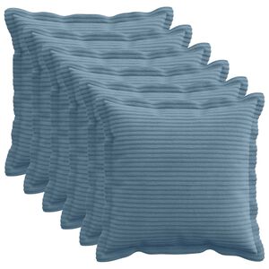 vidaXL Pagalvėlės užvalkalas 6 vnt. HOUTEN Mėlyna 30 x 30 cm mančester