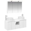 vidaXL Vonios spintos komplektas 4 pcs Balta 100 x 14,5 x 70 cm