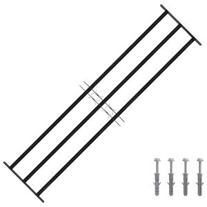 vidaXL Langų grotelės Juoda 174 x 45 cm
