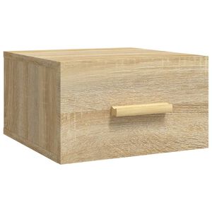 vidaXL Prie sienos montuojama naktinė spintelė, ąžuolo, 35x35x20cm