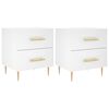 vidaXL Naktinės spintelės, 2vnt., baltos, 40x35x47,5cm, mediena