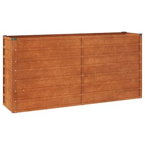 vidaXL Auk&scaron;tas sodo lovelis, rūdžių, 160x40x77cm, Corten plienas