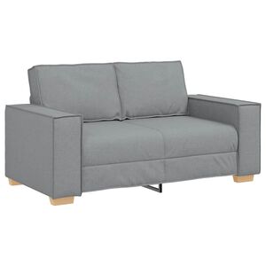 vidaXL Dvivietė sofa, šviesiai pilka, 120 cm, audinys