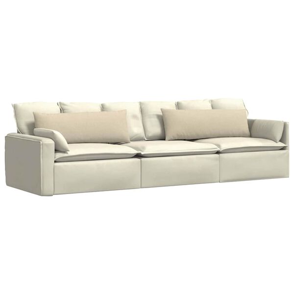 vidaXL Sofa Pagalvės 2 pcs Kreminė 120 x 40 cm audinys