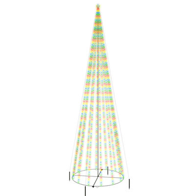 vidaXL Kalėdų eglutė, 230x800cm, kūgio formos, 1134 įvairių spalvų LED