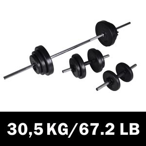 &Scaron;tangos ir 2 hantelių rinkinys, 30,5 kg