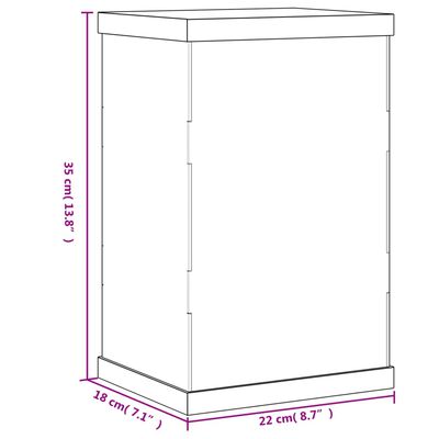 vidaXL Eksponavimo dėžė, skaidri, 22x18x35 cm, akrilas