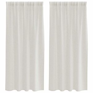 vidaXL Voile Užuolaida 2 pcs Kreminė 175 x 140 cm Poliesteris