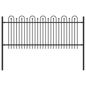 vidaXL Dygliuota arkinė tvora DRONTEN 200 x 130 cm Juoda
