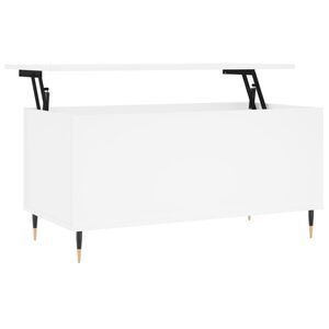 vidaXL Kavos staliukas, baltos spalvos, 90x44,5x45cm, apdirbta mediena
