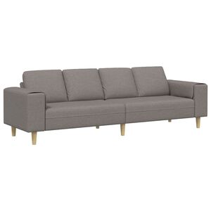 vidaXL Svetainės sofa Taupe 250 x 77 x 76 cm Poliesteris
