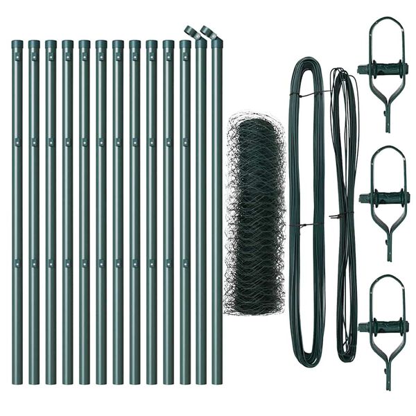 vidaXL Tvorelės stulpas Žalia 25 x 0,6 m (50 mm tinklas)