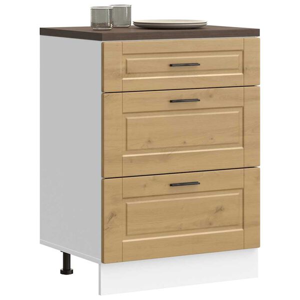 vidaXL Virtuvės spintelė, Porto, artisano ąžuolo, apdirbta mediena