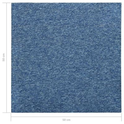 vidaXL Kiliminės plytelės, 20vnt., mėlynos spalvos, 50x50cm, 5m²