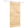 vidaXL Slankios durys Natūrali ir Balta 100 x 210 cm