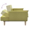 vidaXL Dvivietė sofa-lova su dvejomis pagalvėmis, žalia, audinys