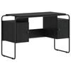 vidaXL Stalas su saugojimo vieta Juodojo ąžuolo 120 x 50.5 x 75.5 cm