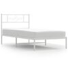 vidaXL Lovos rėmas be čiužinio, baltas, 75x190cm, metalas