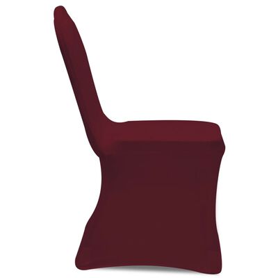 vidaXL Tamprūs užvalkalai kėdėms, 4 vnt., Vyšninės spalvos
