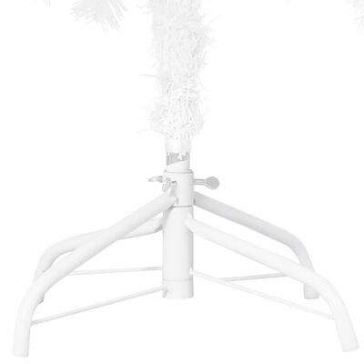 vidaXL Dirbtinė Kalėdų eglutė su žaisliukais, balta, 120cm, PVC