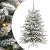 vidaXL Dirbtinė Sulankstoma Kalėdų Eglutė Balta 120 cm PE ir PVC