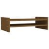 vidaXL Monitoriaus stovas, medaus rudas, 50x27x15cm, pu&scaron;ies masyvas