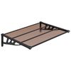 vidaXL Stogelis durims, juodos spalvos, 122x90cm, polikarbonatas