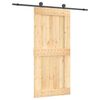 vidaXL Slankios durys Natūrali ir juoda 95 x 210 cm