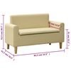 vidaXL Dvivietė vaiki&scaron;ka sofa, kreminės baltos spalvos, dirbtinė oda