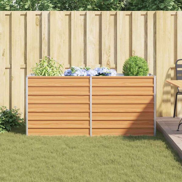 vidaXL Paauk&scaron;tinta sodo lova &Scaron;viesiai rudas 160 x 40 x 77 cm