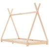 vidaXL Vaikiškos lovos rėmas, 80x160cm, pušies medienos masyvas
