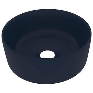 vidaXL Prabangus praustuvas, matinis mėlynas, 40x15cm, keramika