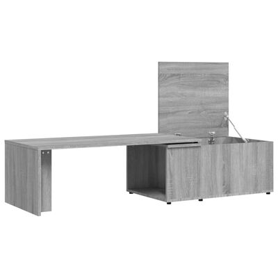 vidaXL Kavos staliukas, pilkas ąžuolo, 150x50x35cm, apdirbta mediena