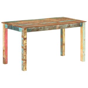 vidaXL Valgomojo stalas, 140x70x76cm, perdirbtos medienos masyvas