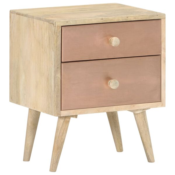 vidaXL Naktinė spintelė, 40x35x50cm, mango medienos masyvas