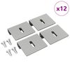 vidaXL Veidrodžio laikiklis 12 pcs Nikelio 35 x 30 x 8,3 mm Plienas