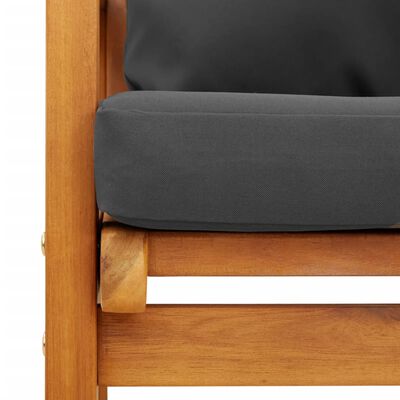 vidaXL Sodo krėslai su pagalvėlėmis, 2vnt., akacijos medienos masyvas