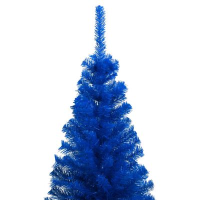 vidaXL Dirbtinė Kalėdų eglutė su žaisliukais, mėlyna, 150cm, PVC