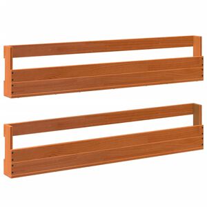 vidaXL Sieninės batų lentynos, 2vnt., rudos, 110x8,5x23,5cm, pu&scaron;is