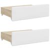 vidaXL I&scaron;traukiama lova su stalčiais, balta, 90x200cm, dirbtinė oda