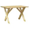 vidaXL Sodo stalas, 110x73x70cm, impregnuota pu&scaron;ies mediena