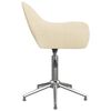 vidaXL Pasukamos valgomojo kėdės, 2vnt., kreminės spalvos, audinys