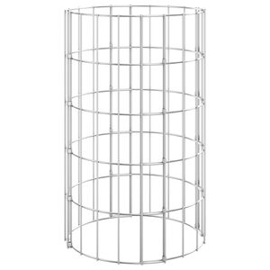 vidaXL Gabiono stulpas, 30x50cm, galvanizuotas plienas, apskritas