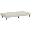 vidaXL Dvivietė sofa-lova, kreminės spalvos, aksomas