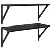 vidaXL Sieninės lentynos 2 vnt. Juodas ąžuolas 60 x 25 x 25,5 cm